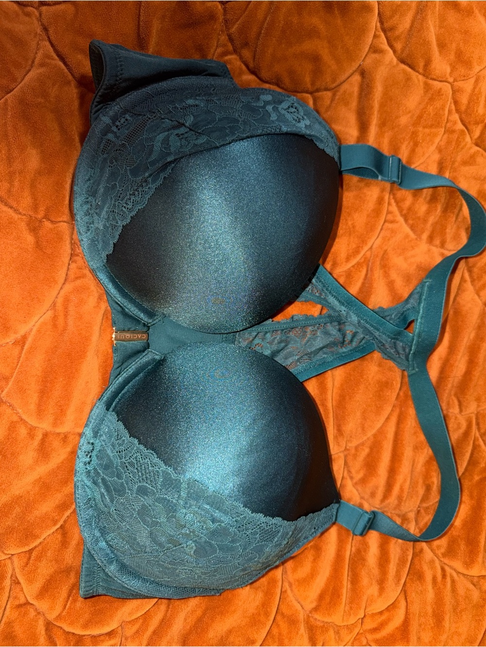 Cacique Teal Lace-Trim T-Shirt Bra